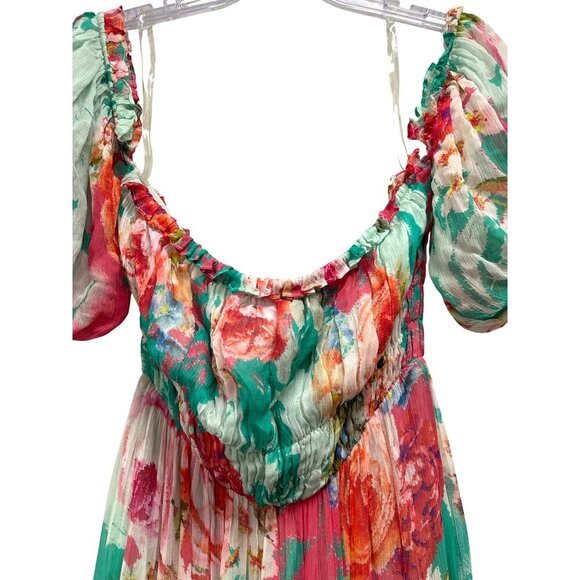 Rococo Sand $565 Floral Off-Shoulder Maxi Dress Medium NWT - Picture 4 of 9